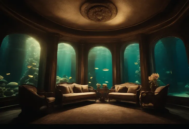 A sacred and dignified room of the underwater kingdom