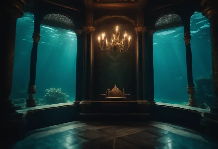 A sacred and dignified room of the underwater kingdom