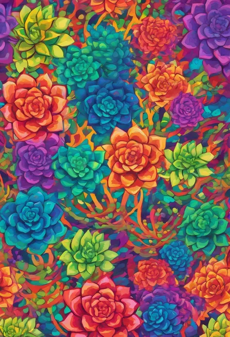 Psychedelic succulents