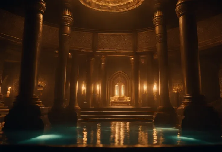 Diagonally to the right is the sacred and dignified room of the underwater kingdom