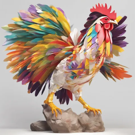 body builder、Only the head is a chicken human、colourfull、Perfect alignment, body builder、Chickens only the head，Crystal Vase，Rose flower, Wearing sunglasses, cheerfulness, Standing position, Abstract beauty, Centered, Looking at the camera, Facing the came...