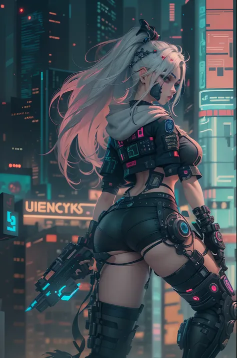 Change background cyberpunk handsome girls 8k ultra