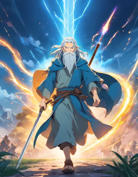 Gandalf  en la batalla contra los orcos