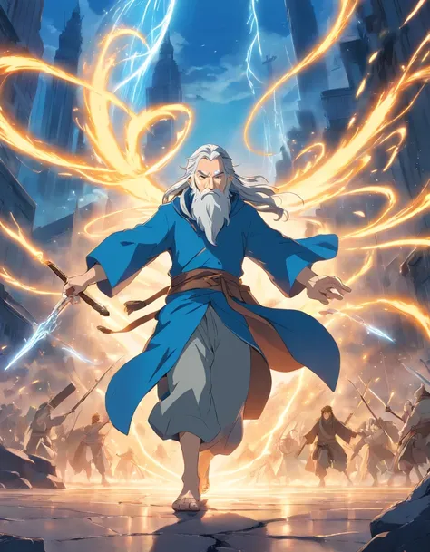 Gandalf  en la batalla contra los orcos