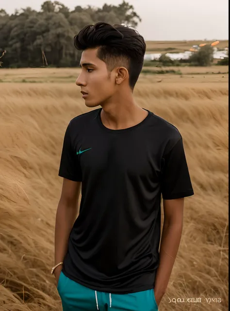 there is a young man standing in a field with a frisbee, mohamed chahin, nivanh chanthara, riyahd cassiem, thawan duchanee, potrait, ayan nag, around 1 9 years old, very very low quality picture, profile shot, front profile!!!!, real ungine, protrait, khyz...