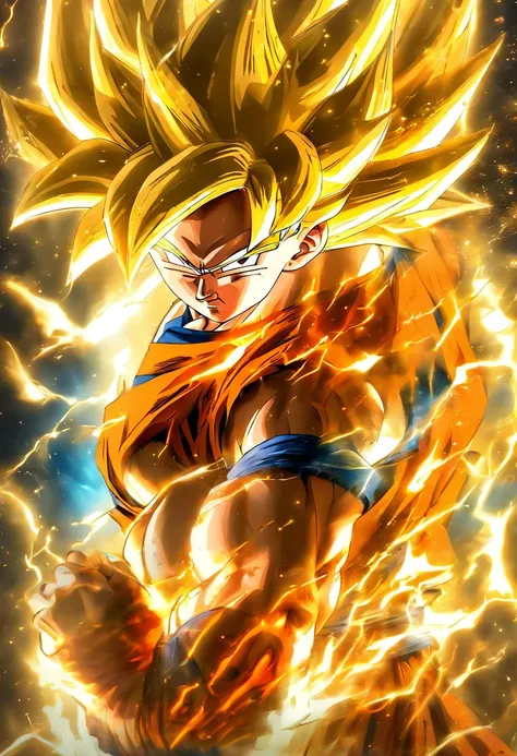 goku super sayajin, realist, perfect, 64k,HDR,RAW.