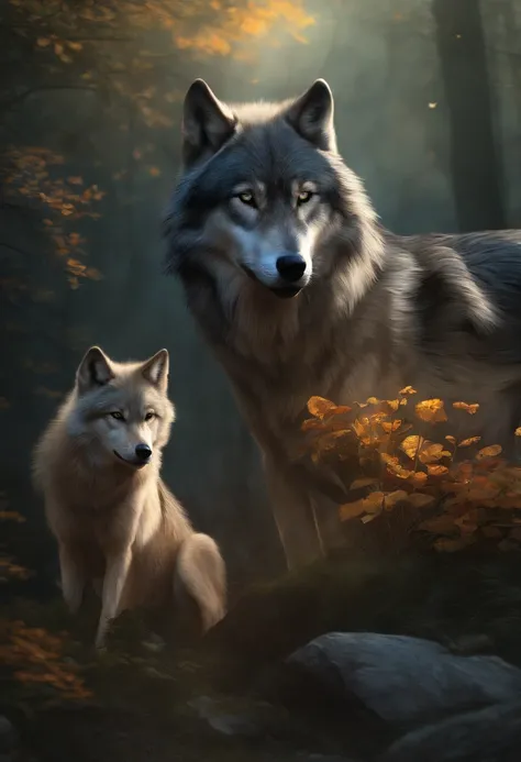 wolves　Tiere　entertainment　animesque　illustratio　３D