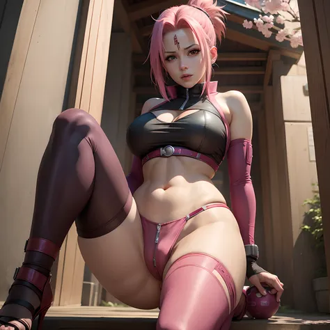 sakura haruno showing her vagina with big tits (super detail)