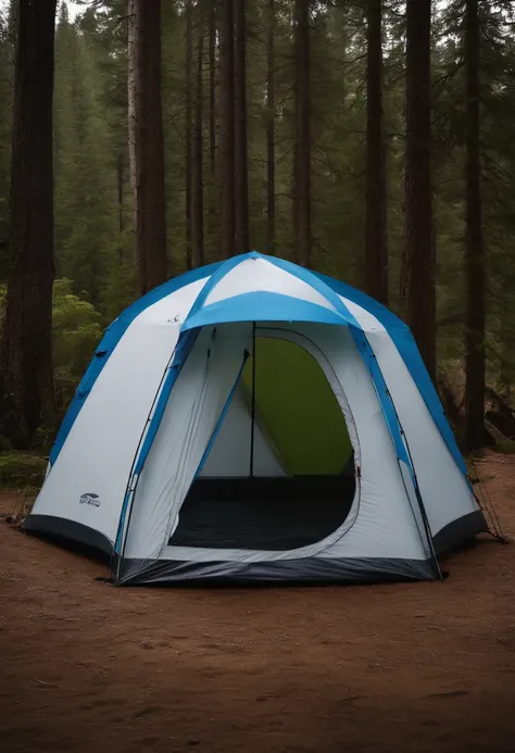 Install a water collection filter inside a 5-person large camping tent, Raindrop collector on camping tent connected to water collection filter, 4k