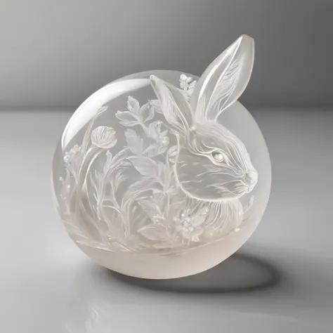 Moon,White jade,crystal-clear,semi transparent,treasures,precious,Beautifully carved,,Cute rabbit shape