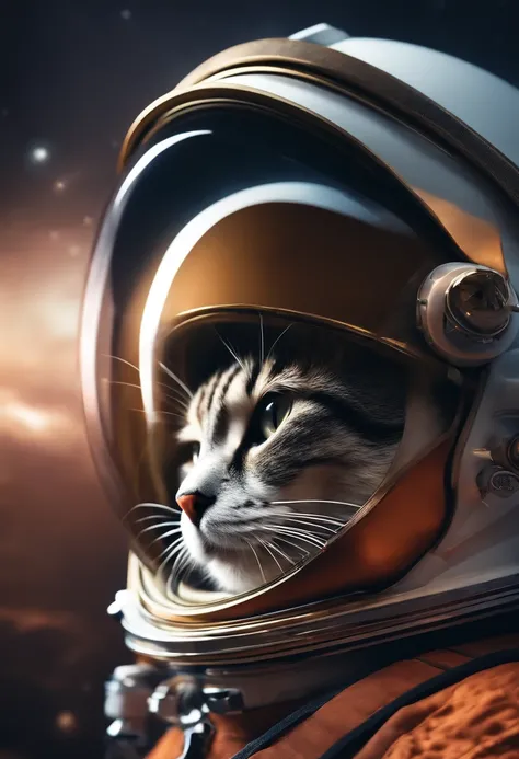 cat Wear a astronaut, Abstract beauty, nearing perfection, Dynamic, Highly detailed, smooth, Sharp focus, 8K, high definition resolution, illustration