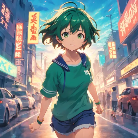 ​masterpiece, top-quality, 4K, Animeman Midoriya, My Hero Academia, My Hero、Ochako