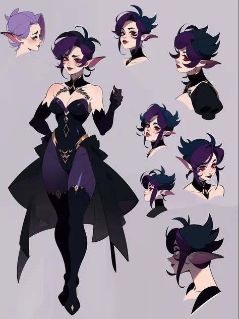 character concept adopt, female demoness,  ((gothic)), fullbody,