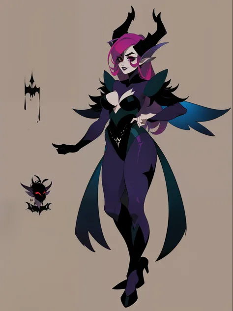 character concept adopt, female demoness,  ((gothic)), fullbody,