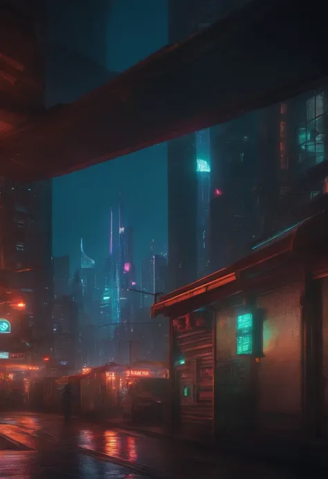 Cyberpunk night view