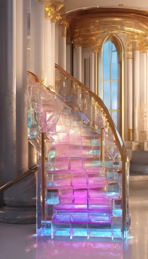 Crystal glass steps