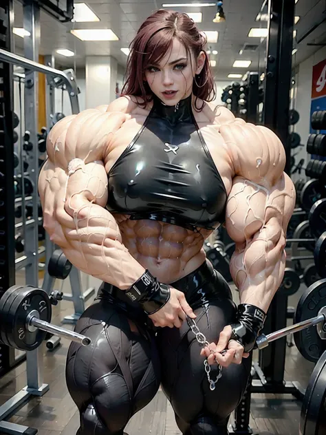 (8k, RAW photo, photorealistic:1.25), (giant  strapon:1.25), ((((1 girl)))), (1 super muscular tranny bodybuilder:1.25), (bulging veins:1.25), (huge biceps:1.25), (extreme muscular exposure:1.25), (dominatrix in full black latex:1.5), (super muscular profe...