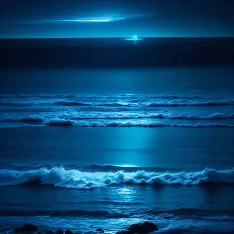 Glowing Bioluminescent Waters:
Certain coastal areas experience bioluminescent plankton, illuminating the water with a stunning blue glow as they react to movement.