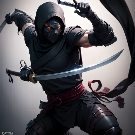 Noob saibot mk character with katana