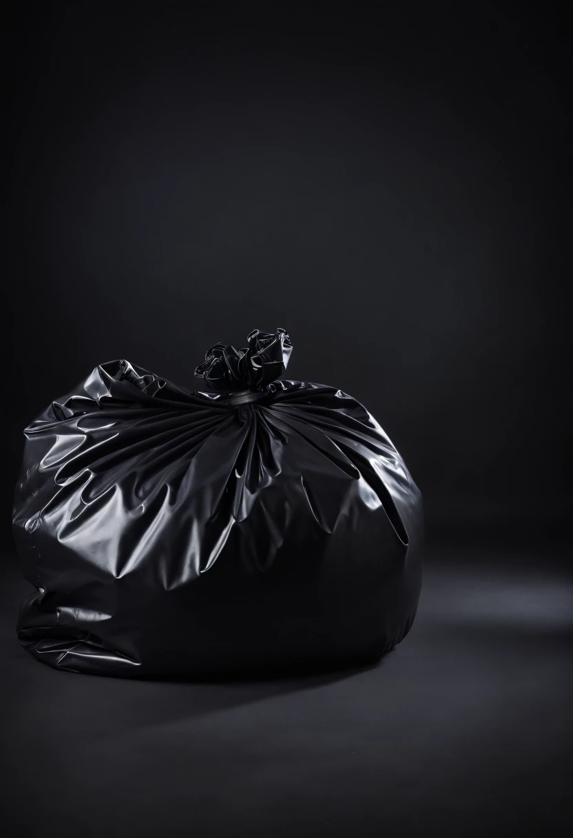 round cosmic garbage bag, amoled dark black background