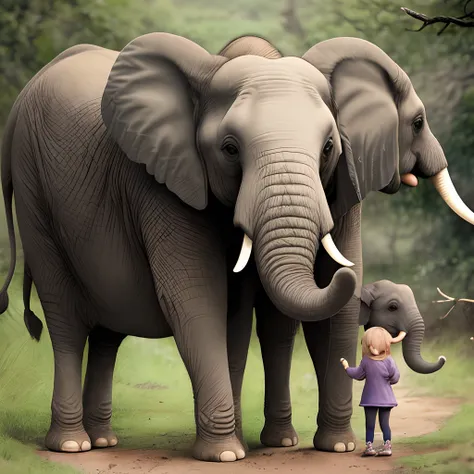 Once upon a time, there was a cute little elephant named Ellie. Ellie was the smallest elephant in her herd, but she was also the bravest and kindest.