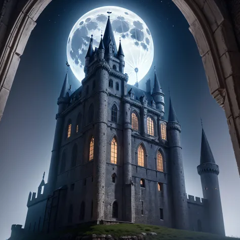 Medieval Castle Under the Moon:
A castle or ancient structure lit by the moon evokes a sense of mystery and history. The moonlight adds an ethereal touch to the structures architecture.