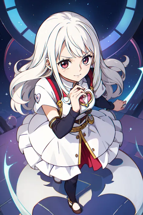 1 girl, white hair, cute, member of Heart Pirates, full body