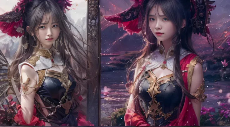 Fantasy Brunette Fairy Tale 32K，复杂，ellegance，highly  detailed，A majestic，Digital photography，Top cinema lenses，surrealism painting，Broken rubies，Beating magic，Entwined water magic，（tmasterpiece，Cinematic light，Fine beautiful eyes：1.2），hdr，Void 5 Energy Sto...