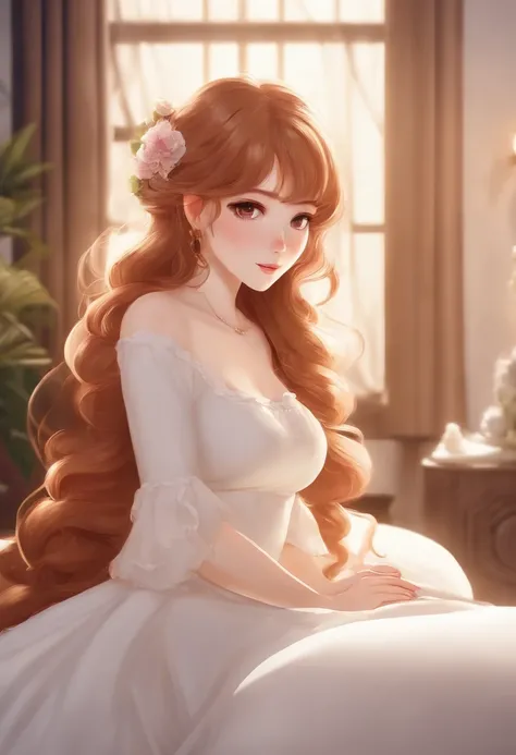 Menina de cabelos loiros com longos cabelos brancos posando totalmente nua na cama, abrir pernas, deusa anime, divindade de cabelos brancos, anime. soft lighting, small curvy loli, Anime Barbie em meias brancas, menina anime sedutora, 8k arte detalhada de ...