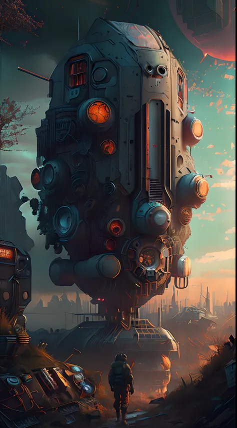 (Best quality),(Masterpiece),(Ultra detailed),(4K 分辨率),(Extremely detailed) Digital art, in the art style of filip hodas, Cyberpunk post-apocalyptic style