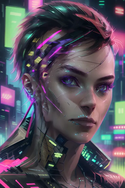 cyberpunk, male, closeup portrait, looking at camera, ultra realistic, 4k --auto --s2