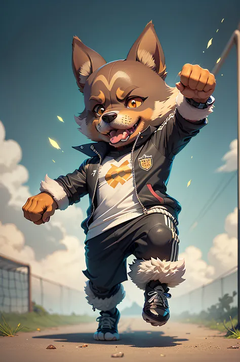 C4tt4stic,Kicking a soccer ball Cartoon Doberman dog of famous club soccer player（The specifics of the appearance of Doberman dogs）