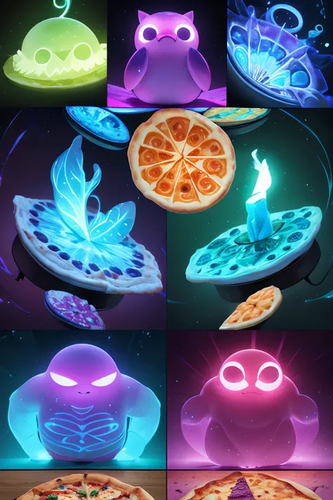 pizza, bioluminescence