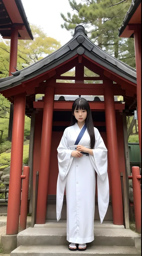 The Japan girl is a shrine priestess