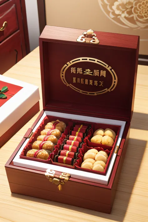 Chinese style pastry gift box Pull-out gift box