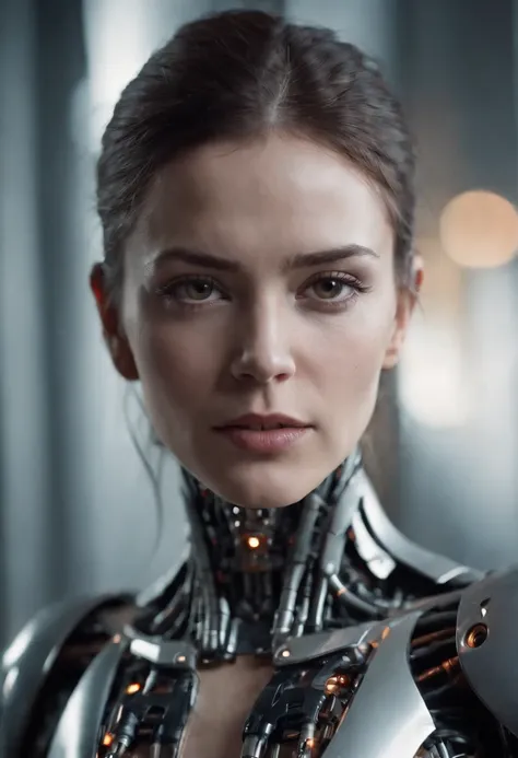 female cyborg, cybernetic body parts