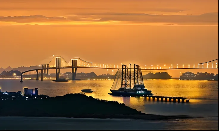 A glimpse of the Harbour-Zhuhai Bay Bridge