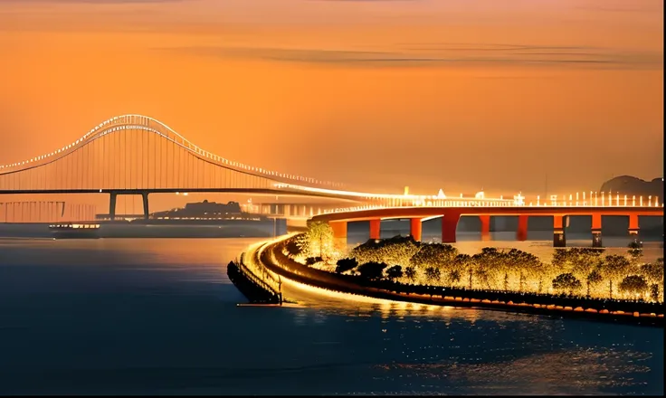 A glimpse of the Harbour-Zhuhai Bay Bridge