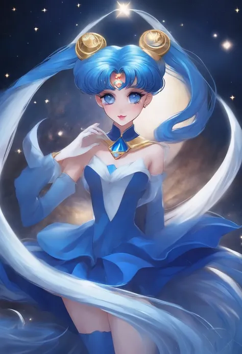 Five Sailor Moon，Future Style，Blue tones，