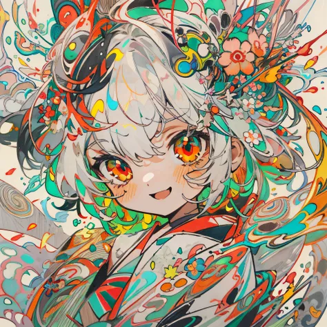 masterpiece, ultra-high quality, ( ultra detailed original illustration), ((chibi mode)),( little girl joyful facial expression,...