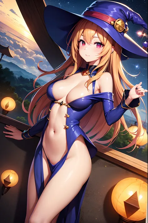 Sexy Wizard Loli, wizards Hat, Masterpiece, Ultra Resolution, 8K, HDR, Ultra Detail,