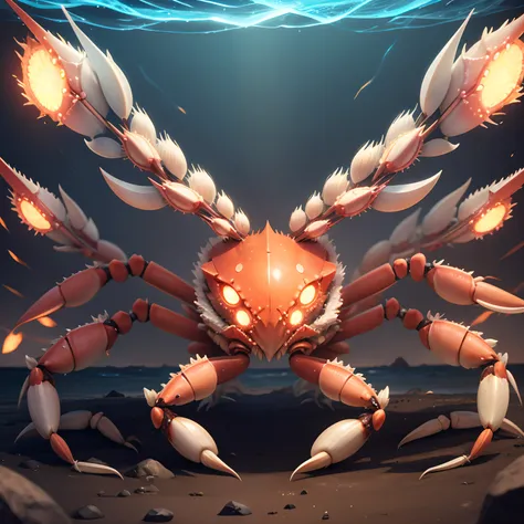 An animal of the crab breed mixed with the electric element