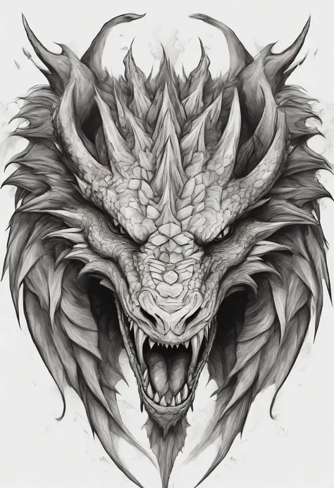 a drawing of a dragon head with sharp teeth and sharp teeth, dragon portrait, dragon face, portrait of a dragon, dragon art, epic pencil illustration, dragon head, detailed dragon, by Adam Marczyński, dragon head!, dragon with scars, by Sava Šumanović, by ...