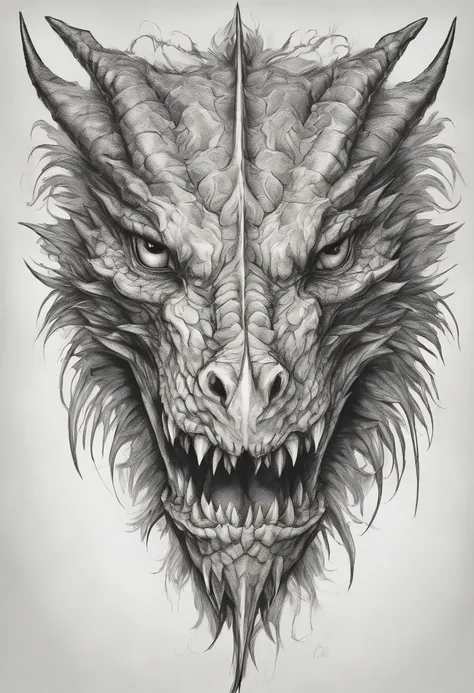 a drawing of a dragon head with sharp teeth and sharp teeth, dragon portrait, dragon face, portrait of a dragon, dragon art, epic pencil illustration, dragon head, detailed dragon, by Adam Marczyński, dragon head!, dragon with scars, by Sava Šumanović, by ...