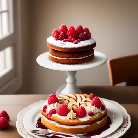 Almond Cake with Raspberry Jelly