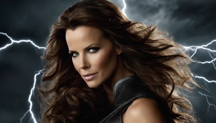 (((Kate Beckinsale como rainha do gelo de X-Men))), (vestindo fantasia sexy de rainha do gelo, minissaia branca), (hyper realistic:1.4), (Realistic:1.3), (melhor qualidade de pele textura real), menina musculosa, (cabelos brancos longos ondulados), (Use fl...