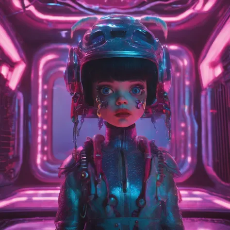 Cute Melanie Martinez como uma personagem de anime muito bonito, personagem de desenho animado, Unreal Engine Warm Interior Lighting Art Station Pintura Digital Detalhada Design de Personagens Mark Ryden Pixar Hayao Miyazaki Unreal 5 Dazz Hyper Real - Octa...