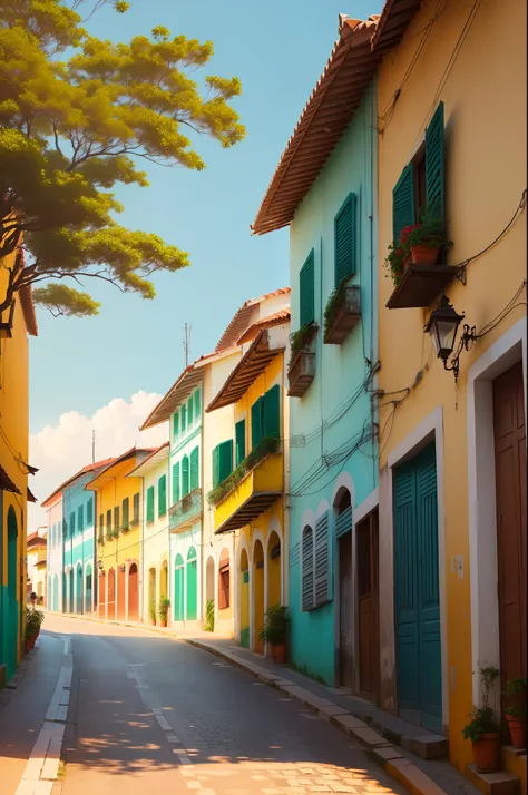 Linda paisagem de uma tarde de outono, in a square, bancos vazios, brazi