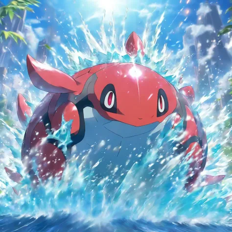 A brutal Pokémon with pressurized water jets on its shell. They are used for high speed tackles, masterpiece, best quality