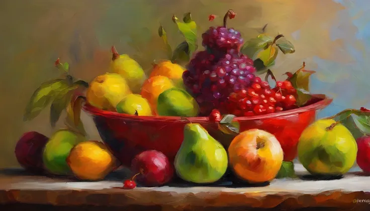 still life composition of fruits in classic style. vestido ornamentado vermelho,  mulhee negra africana, mulher vermelha bonita, usando um vestido africano, beleza estonteante, mulher deslumbrante, Tema vermelho cabelo ondulado, mulher africana